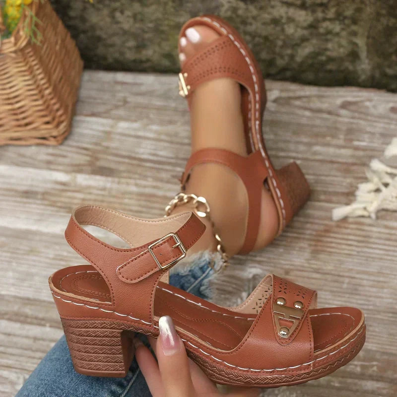 🔥👡 Women's Orthopedic Block-Heel Sandals