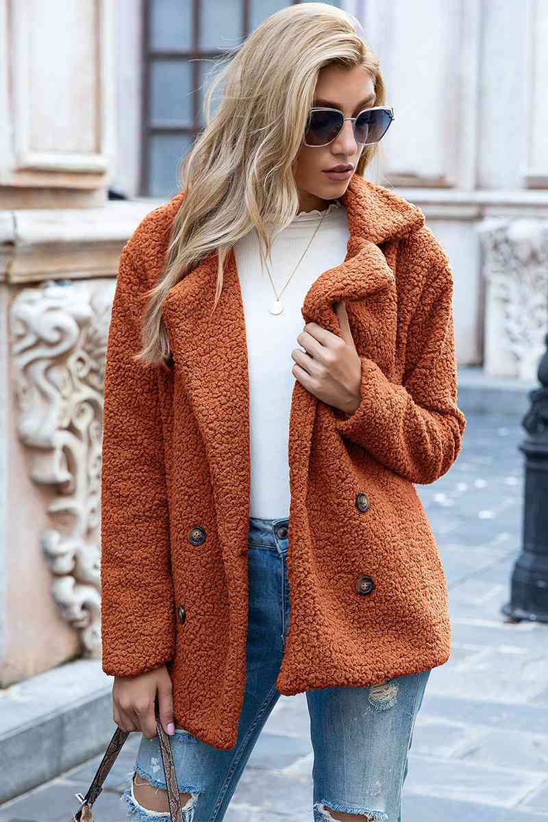 Christmas Hot Sales: 60% Off - Women’s Sherpa Teddy Jacket – Warm Fleece Coat with Double Buttons