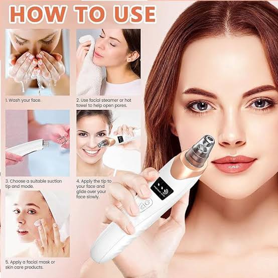 How to use facial pore cleaning device