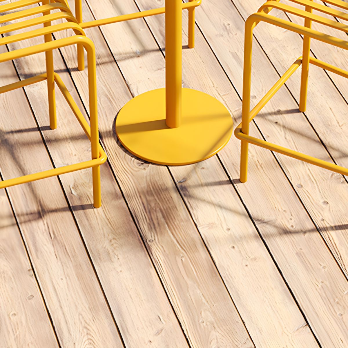 Metal Round Bar Table Set of 3