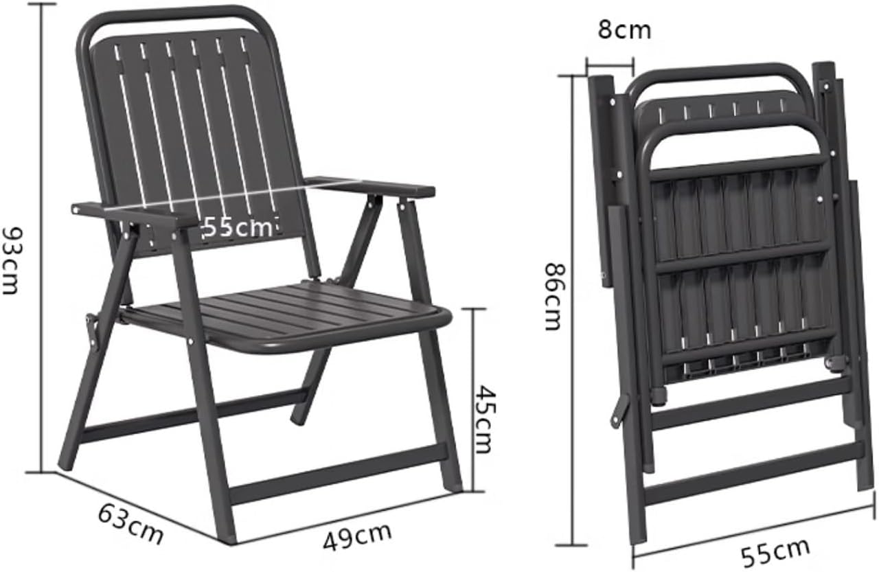 Modern Outdoor Foldable Metal Chair