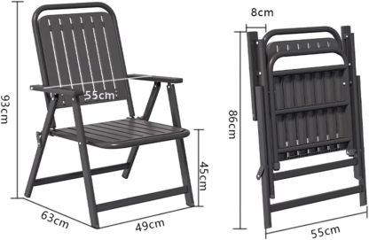 Modern Outdoor Foldable Metal Chair
