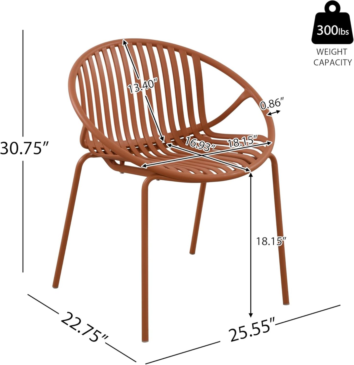 Patio Outdoor Dining Chairs set of 2