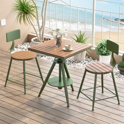 Outdoor leisure dining table and chairs, one table and two chairs combination