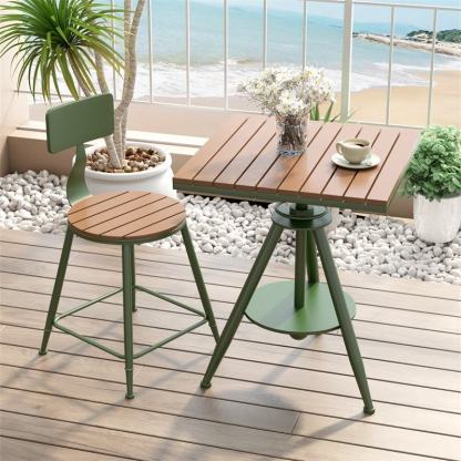 Outdoor leisure dining table and chairs, one table and two chairs combination