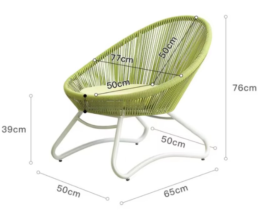 Outdoor Patio Rattan Recliner Chair with Small Table 