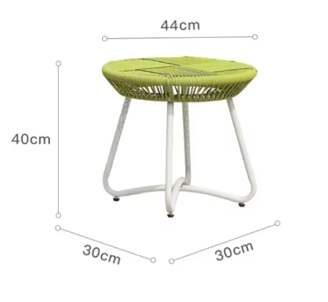 Outdoor Patio Rattan Recliner Chair with Small Table 