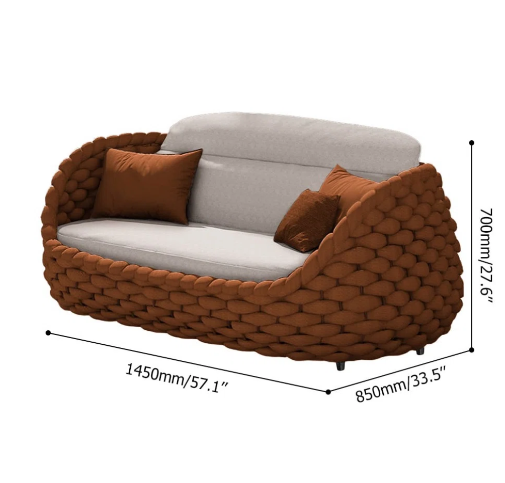 4-Person Outdoor Sofa Set with Arm Chairs