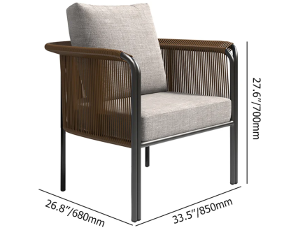 3 Pieces Rattan Outdoor Sofa Set