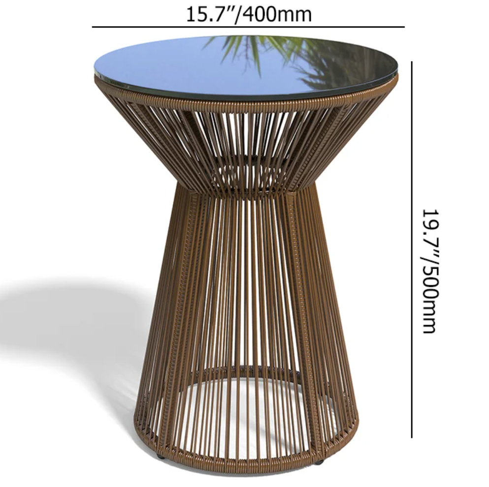 3 Pieces Rattan Outdoor Sofa Set