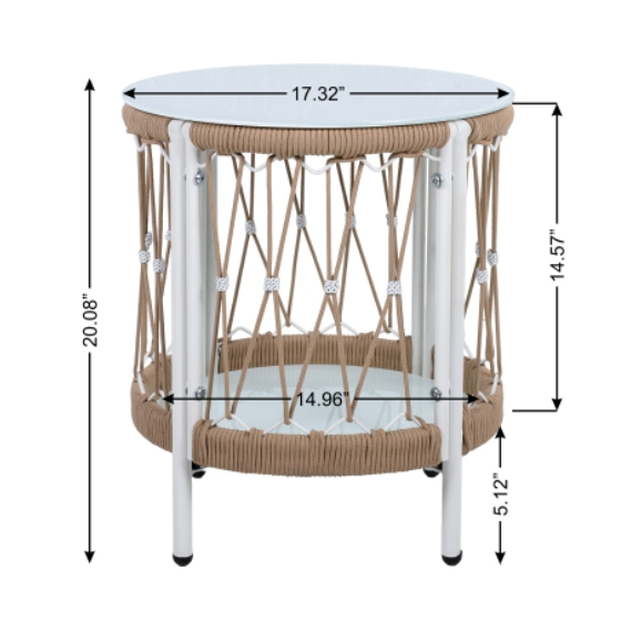 3-Piece Outdoor Swivel Chairs Set with 2 