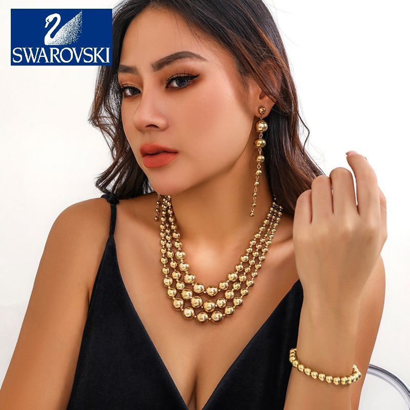 🔥 Vintage geometrický náhrdelník s korálky Swarovski, limitovaná edice výročí