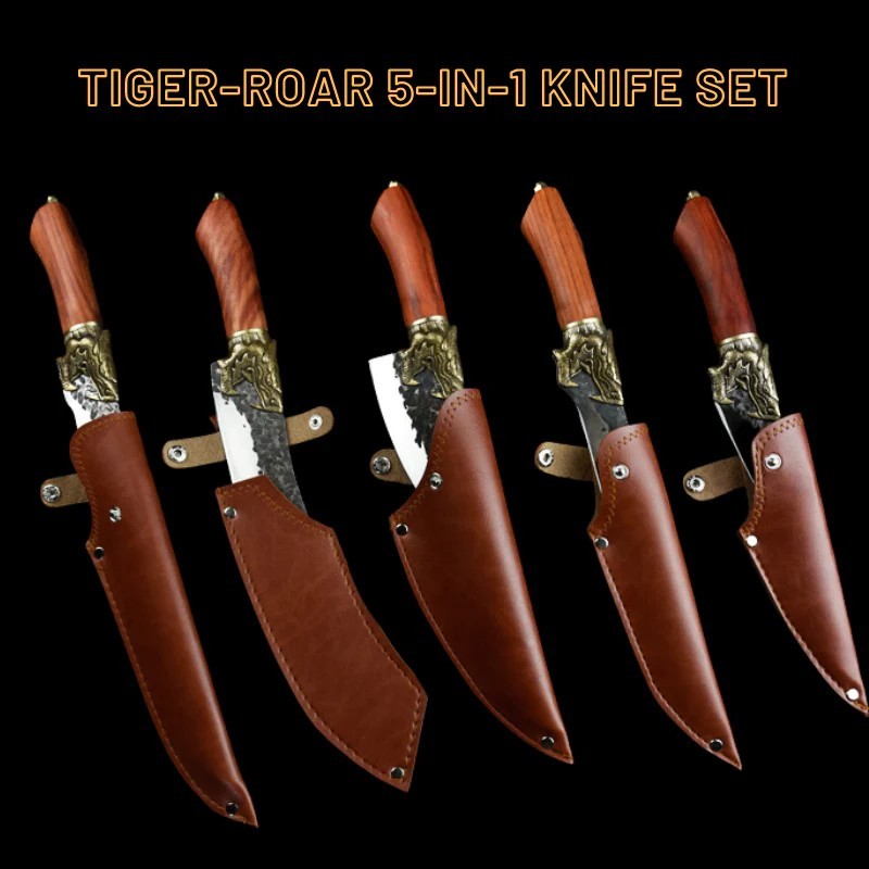 2024 végső konyhai titkos fegyvere: Tigris ordítás – kézzel kovácsolt késkészlet