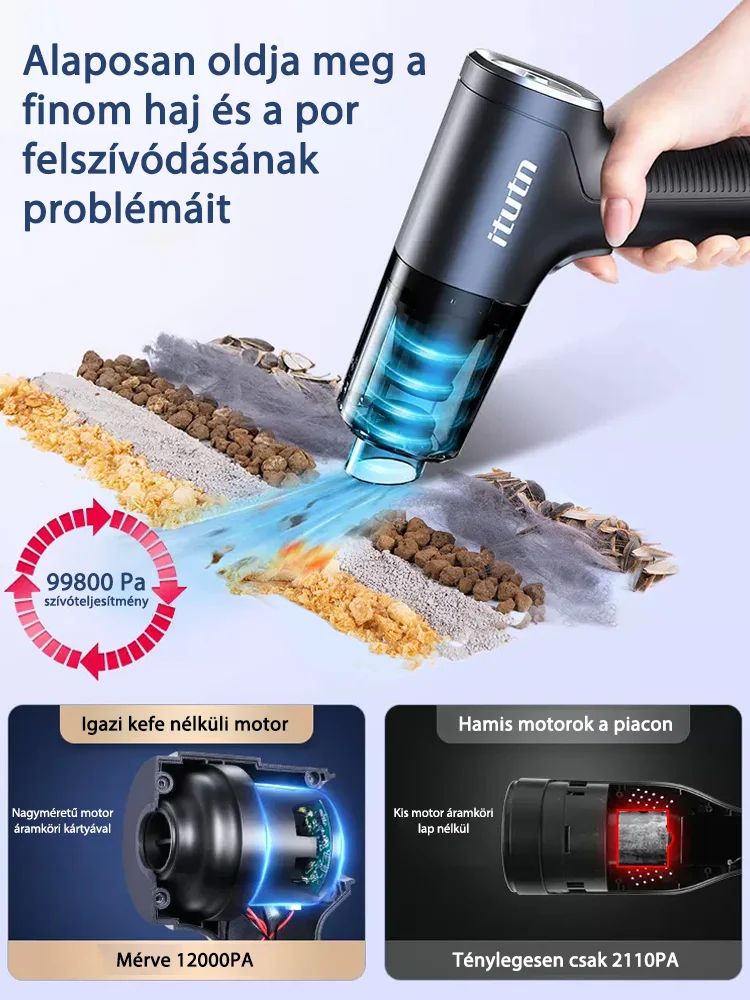 2023 Új, nagy teljesítményű akkumulátoros porszívó Multifunkcionális kézi porszívó
