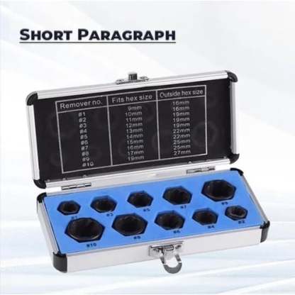 🔥Hot Sale 50% OFF🔥tökéletes szerszámkészlet a lecsupaszított, rozsdásodott és rozsdás csavarok és anyák eltávolításához
