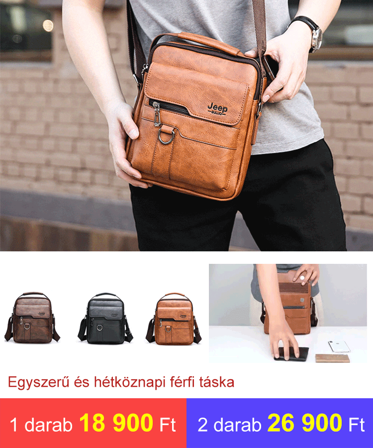 Egyszerű és hétköznapi férfi táska
