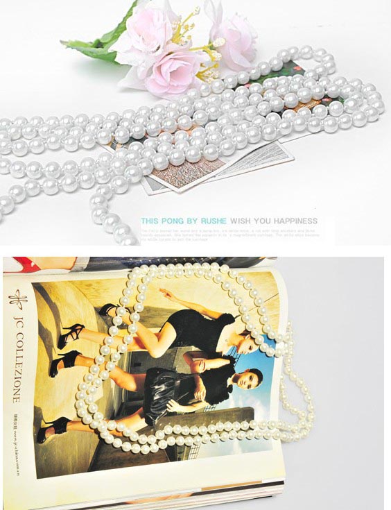 14K aranyozott + édesvízi gyöngy nyaklánc, 1,2 méter hosszú, újradefiniáló nyakláncok