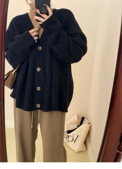 V-nyakú alkalmi kötött kardigán