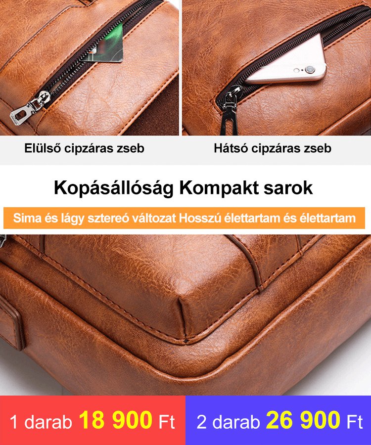 Egyszerű és hétköznapi férfi táska