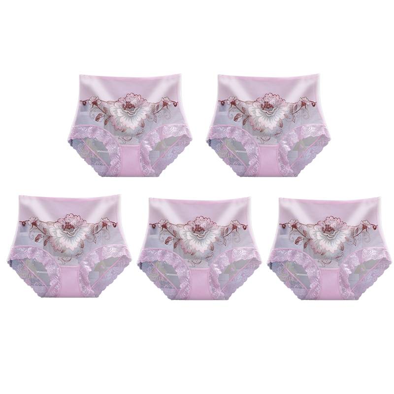 🔥Fizess 1 kapsz 5(5csomag)🔥Magas derekú prémium csipkés hímzett bugyi