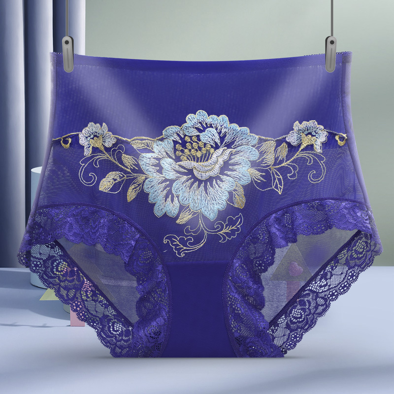 🔥Fizess 1 kapsz 5(5csomag)🔥Magas derekú prémium csipkés hímzett bugyi