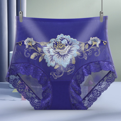 🔥Fizess 1 kapsz 5(5csomag)🔥Magas derekú prémium csipkés hímzett bugyi