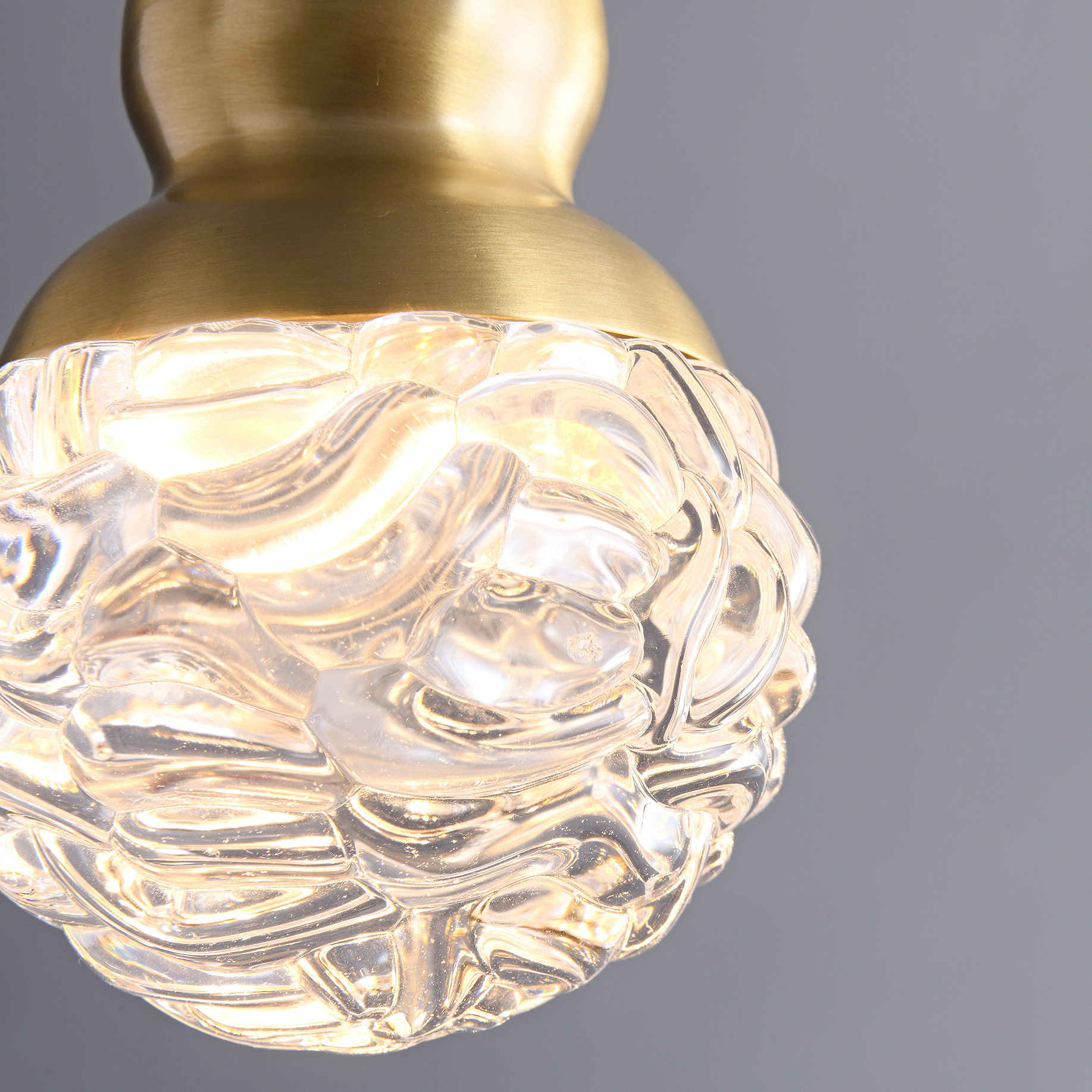 Calabash LED brass pendant light 