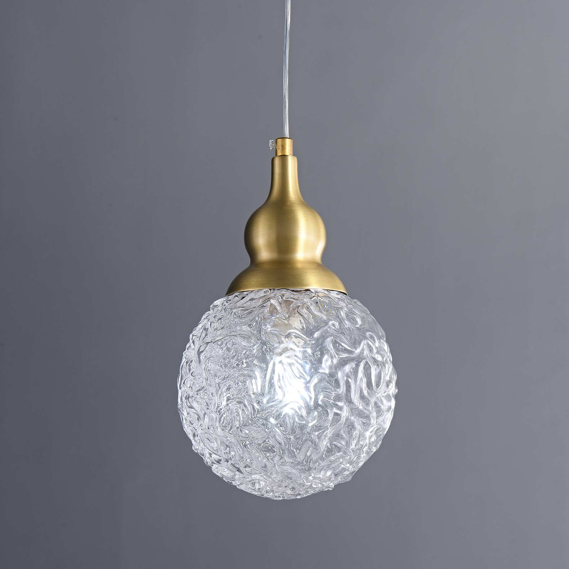 Calabash LED brass pendant light 