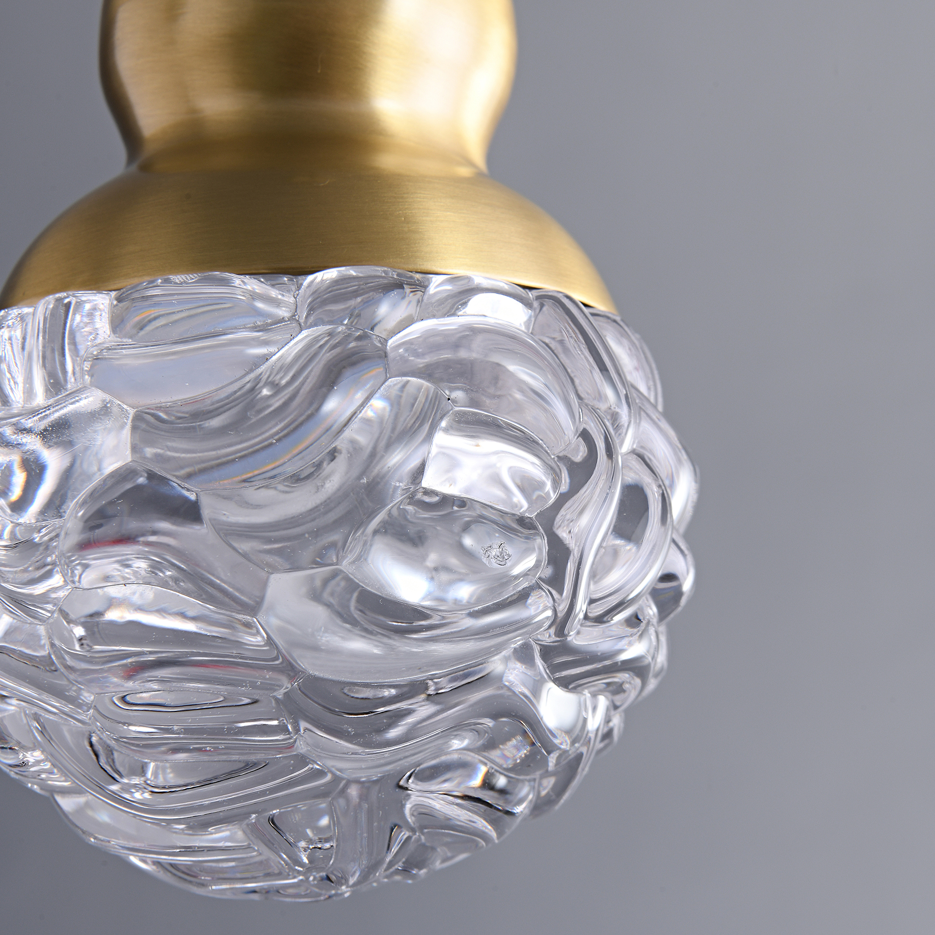 Calabash LED brass pendant light 