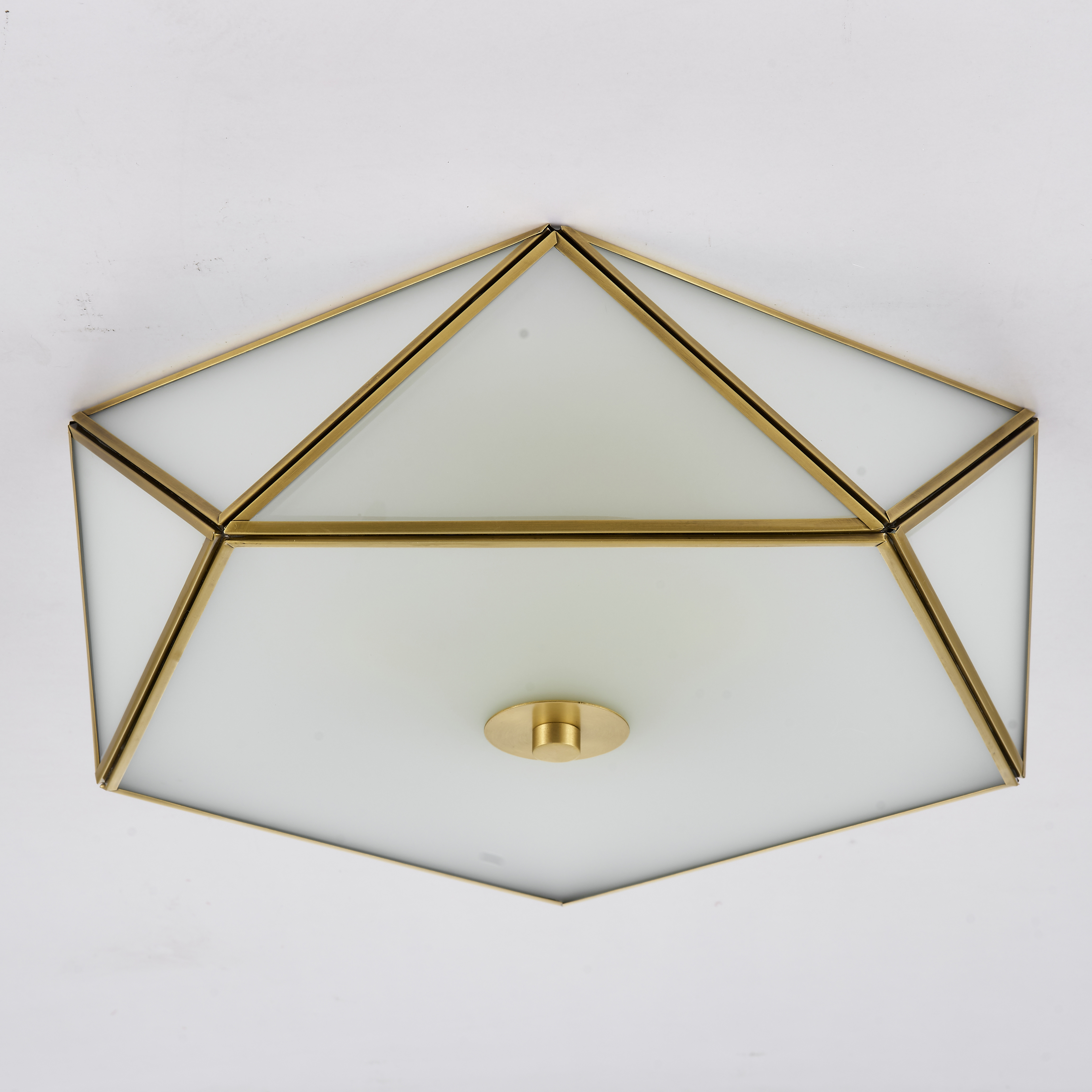 Art shade brass ceiling lamp 