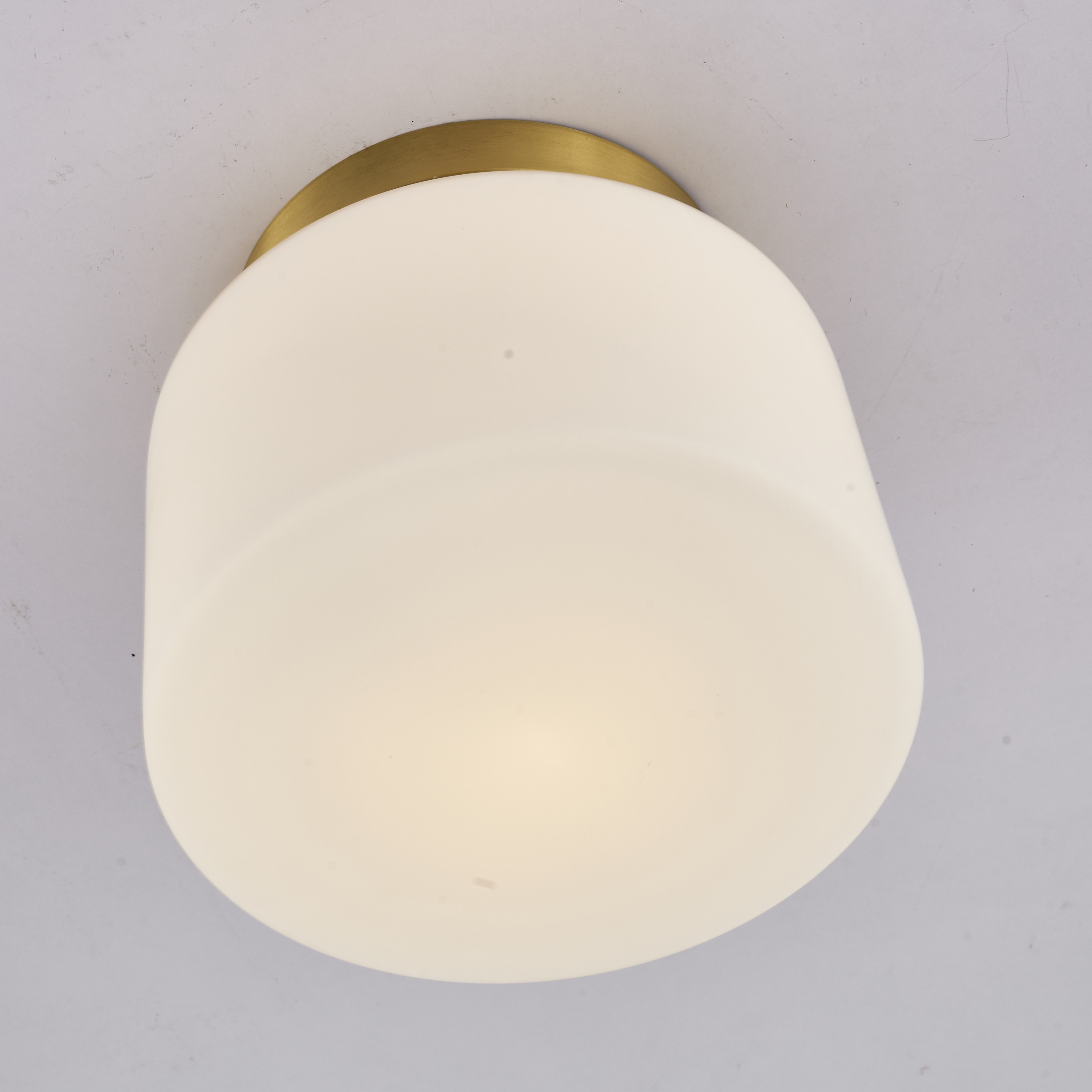 Simple glass shade brass ceiling light