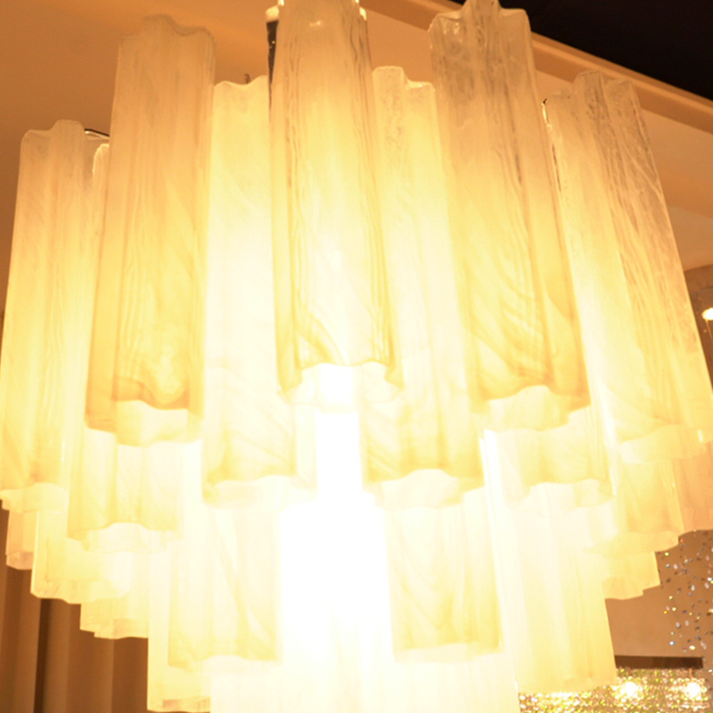 White murao glass tube  chandelier