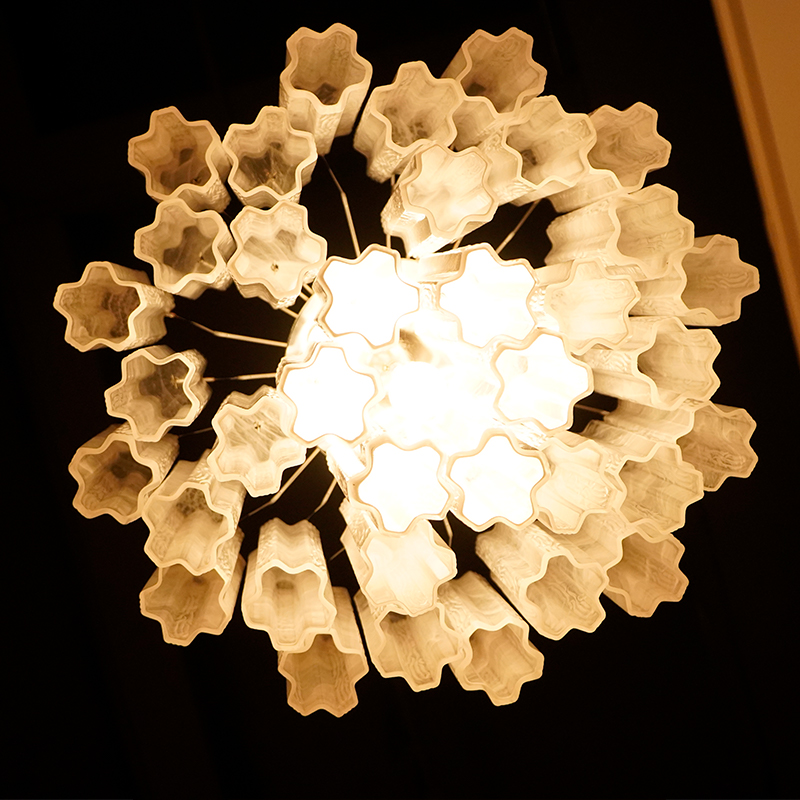 White murao glass tube  chandelier