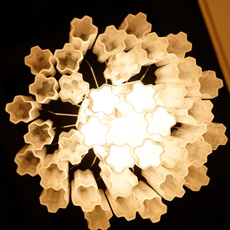 White murao glass tube  chandelier