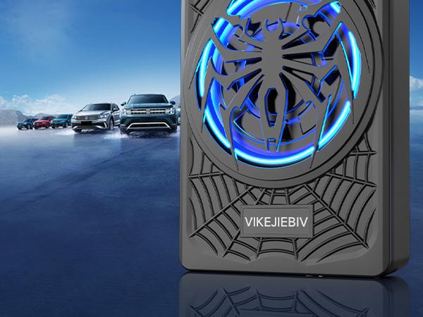 10" 1200W Ultra-thin Subwoofer with Blue Ambient Light Car Subwoofer and Built-in Amplifier, Enhanced Bass Independent Control, Powered Subwoofer Cast Aluminum Material, Suitable for Truck/SUV/Jeep