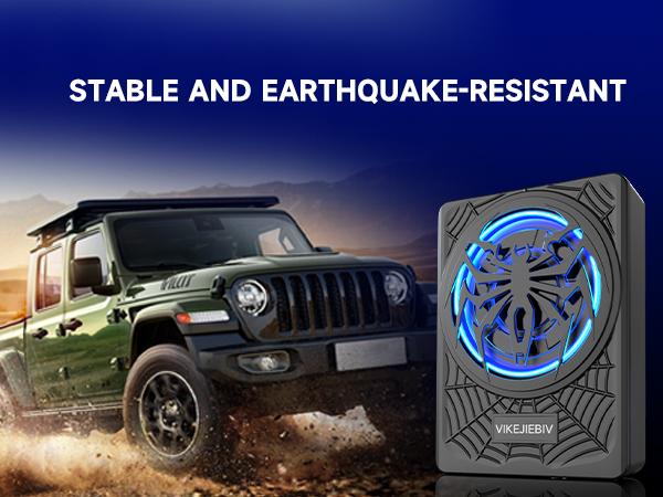 10" 1200W Ultra-thin Subwoofer with Blue Ambient Light Car Subwoofer and Built-in Amplifier, Enhanced Bass Independent Control, Powered Subwoofer Cast Aluminum Material, Suitable for Truck/SUV/Jeep