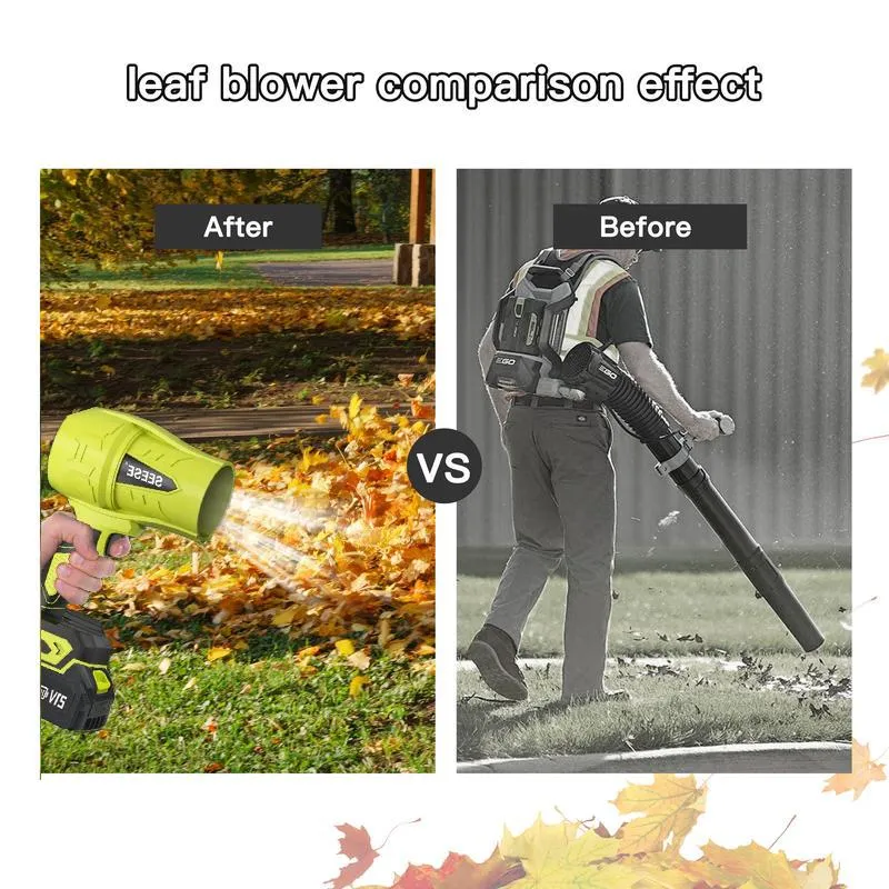SEESE Soplador Inalámbrico Turbo Jet | Ventilador Turbo de Alta Potencia | Soplador de Nieve de Mano | Motor de Cobre Puro | Para Autos, Hogar, Jardín, Parrilladas y Eliminación de Hojas y Polvo | Regalo Ideal para Festividades