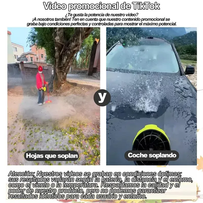 SEESE Soplador Inalámbrico Turbo Jet | Ventilador Turbo de Alta Potencia | Soplador de Nieve de Mano | Motor de Cobre Puro | Para Autos, Hogar, Jardín, Parrilladas y Eliminación de Hojas y Polvo | Regalo Ideal para Festividades