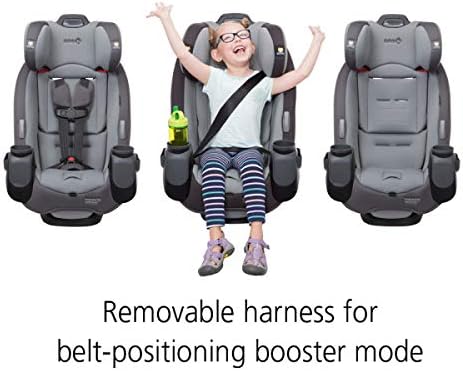 Safety1st Autoasiento Grow and Go 3 etapas, Harvest Moon, convertible, protección de impacto lateral, arnés de 5 puntos, tela lavable a máquina, apta para secadora con sistema latch y 2 portavasos.