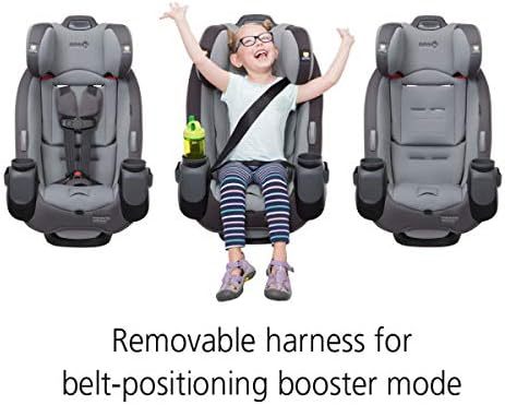 Safety1st Autoasiento Grow and Go 3 etapas, Harvest Moon, convertible, protección de impacto lateral, arnés de 5 puntos, tela lavable a máquina, apta para secadora con sistema latch y 2 portavasos.