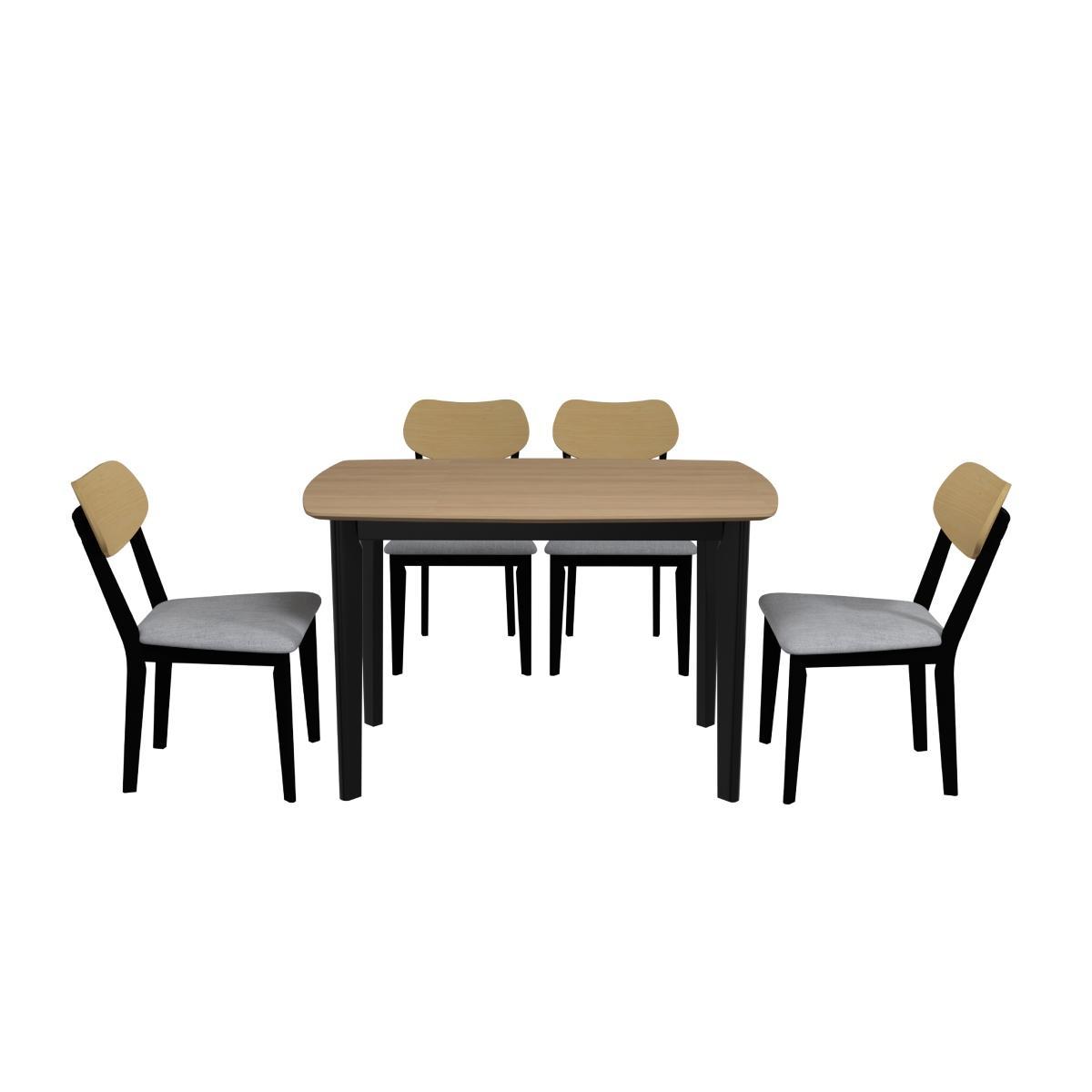 COMEDOR ROMA 4 SILLAS NG/NAT