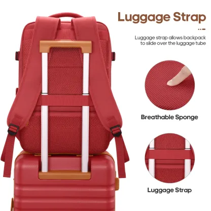 Juego de equipaje de 3 piezas UKEIN: maleta de mano de 20 pulgadas y mochila - Rosa