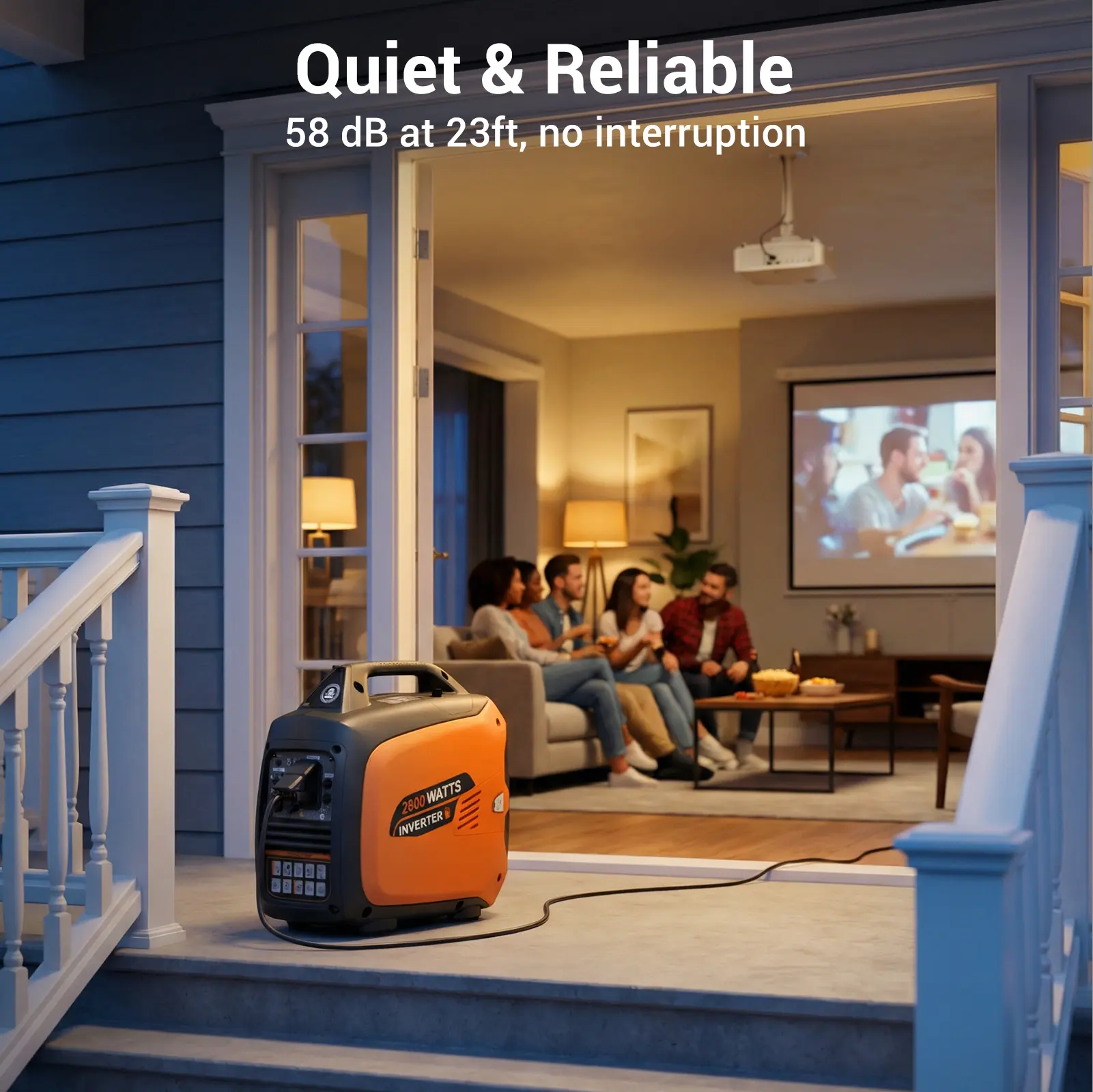 Generador inversor portátil Efurden de 2500 W: súper silencioso y seguro.
