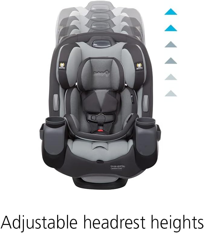 Safety1st Autoasiento Grow and Go 3 etapas, Harvest Moon, convertible, protección de impacto lateral, arnés de 5 puntos, tela lavable a máquina, apta para secadora con sistema latch y 2 portavasos.