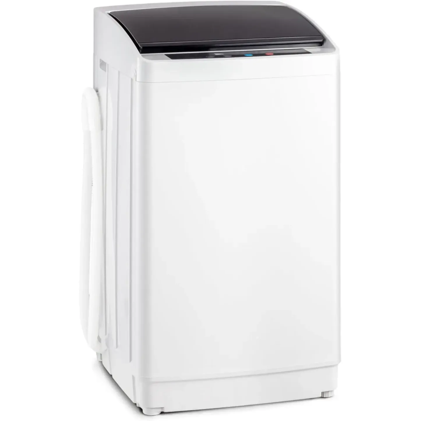 Lavadora portátil de 17,8/25 libras, lavadora eléctrica totalmente automática con tambor de acero inoxidable, lavadora compacta de 110 V, lavadora y secadora combinadas con bomba de drenaje.