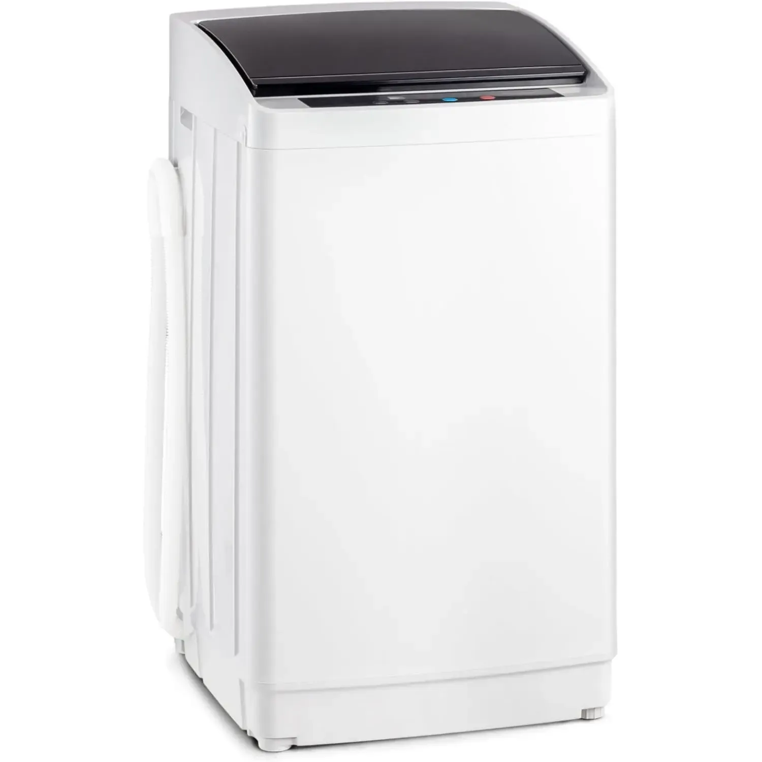 Lavadora portátil de 17,8/25 libras, lavadora eléctrica totalmente automática con tambor de acero inoxidable, lavadora compacta de 110 V, lavadora y secadora combinadas con bomba de drenaje.