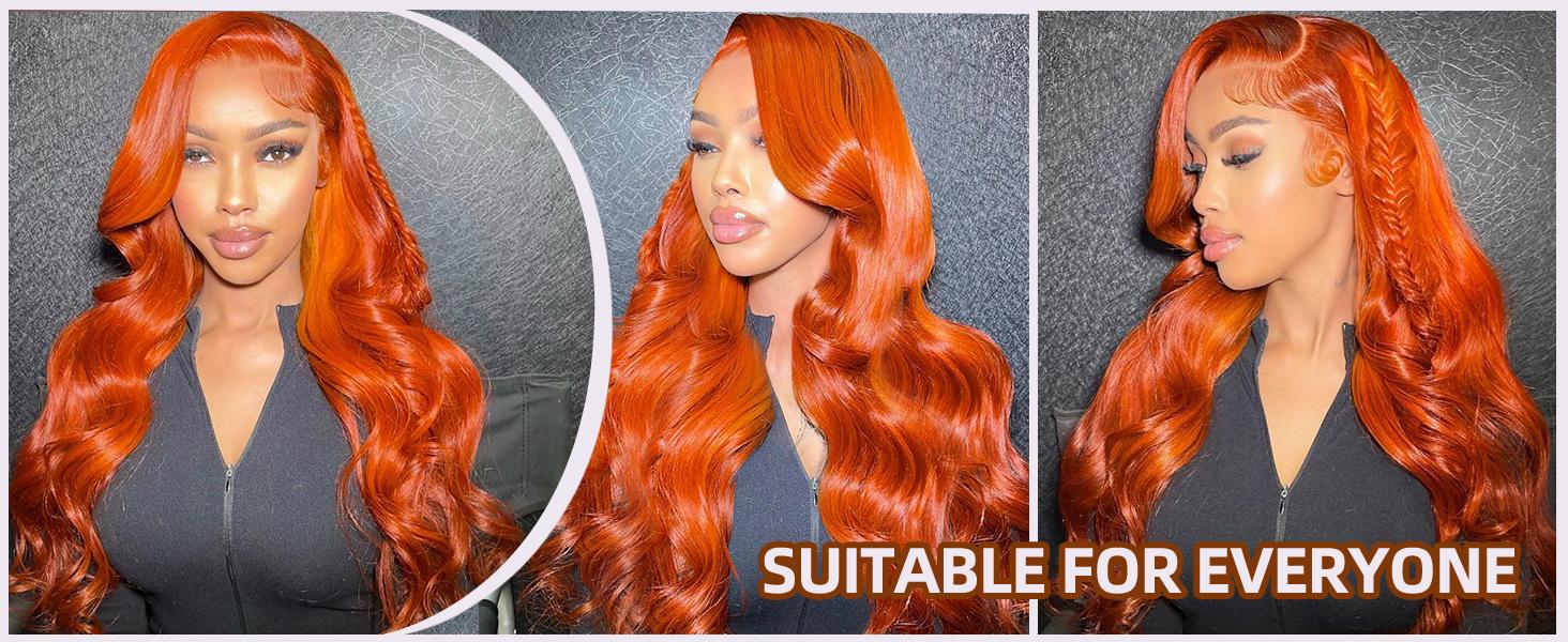[30 inch only $124]DROSUUD 30 Inch Ginger Lace Front Wigs Human Hair 13x6 Body Wave Wig Orange Ginger Wig Human Hair #350 Body Wave Hd Lace Front Wigs for Women 180% Density Body Wave Frontal Wigs#Summmervibes