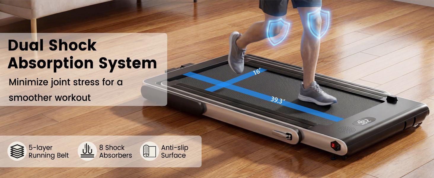 COSTWAY 2-in-1 Treadmill, 7.5 MPH Foldable Walking Pad with Smart App & Remote Control, Bluetooth LED Monitor, Small Spaces Compact Running Machine, Folding Portable Under Desk Treadmill for Home Office