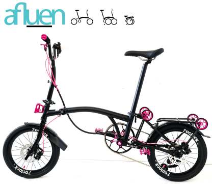 Bicicleta plegable Avro Foldie – 16 pulgadas, 9 velocidades, freno de disco
