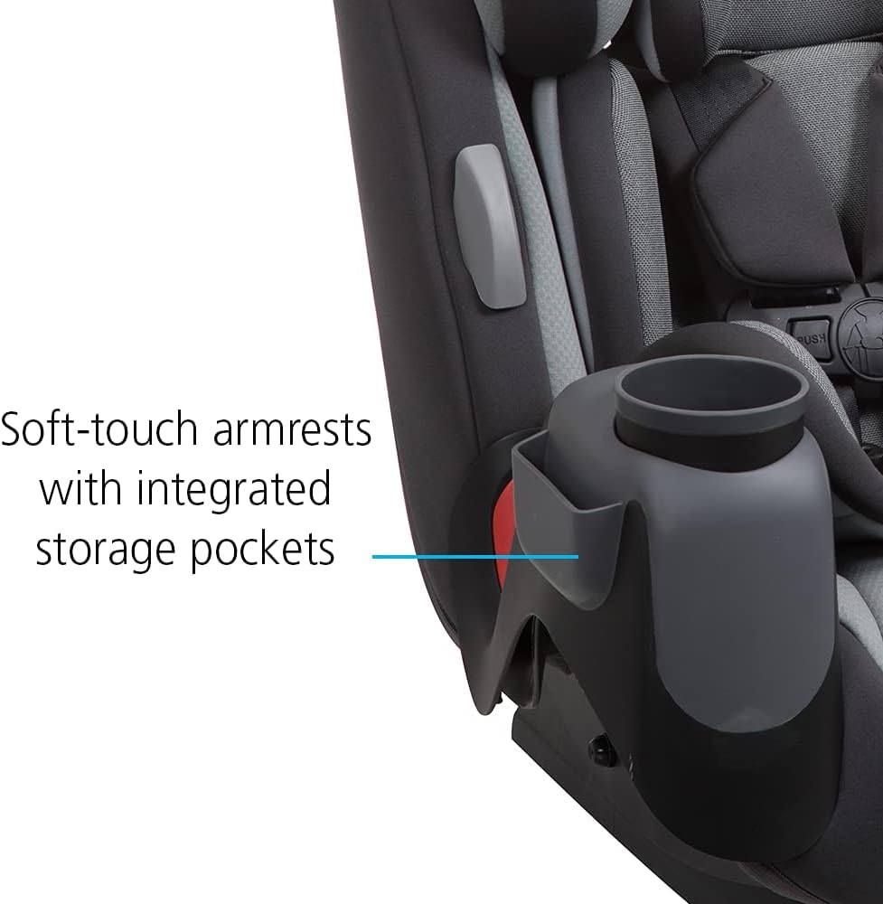 Safety1st Autoasiento Grow and Go 3 etapas, Harvest Moon, convertible, protección de impacto lateral, arnés de 5 puntos, tela lavable a máquina, apta para secadora con sistema latch y 2 portavasos.